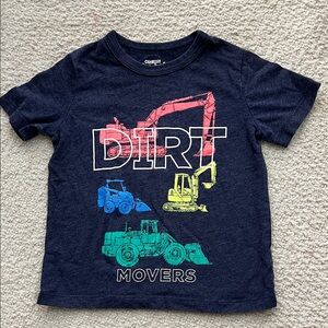 Children's Glow in the Dark Navy Blue Dirt Movers T-Shirt